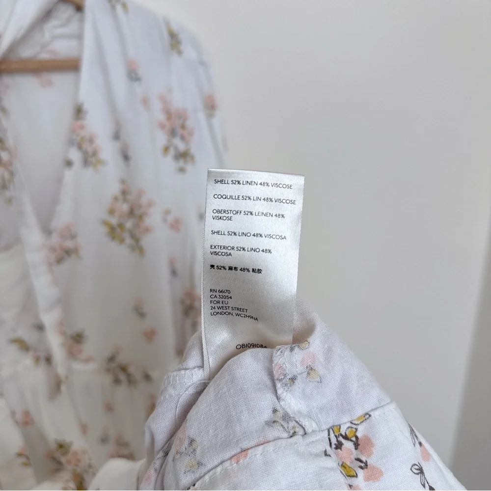 Free People Womens Small Four Mini Dress Floral Long Sleeve - Picture 10 of 13
